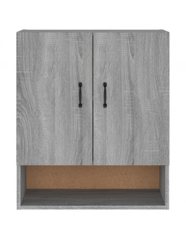 Armadietto a Muro Grigio Sonoma 60x31x70cm in Legno Multistrato