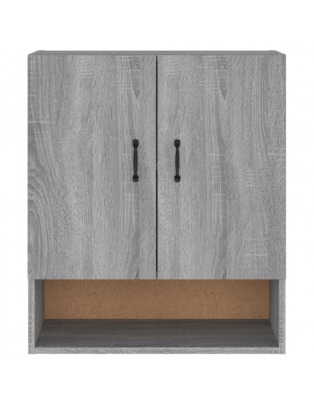 Armadietto a Muro Grigio Sonoma 60x31x70cm in Legno Multistrato