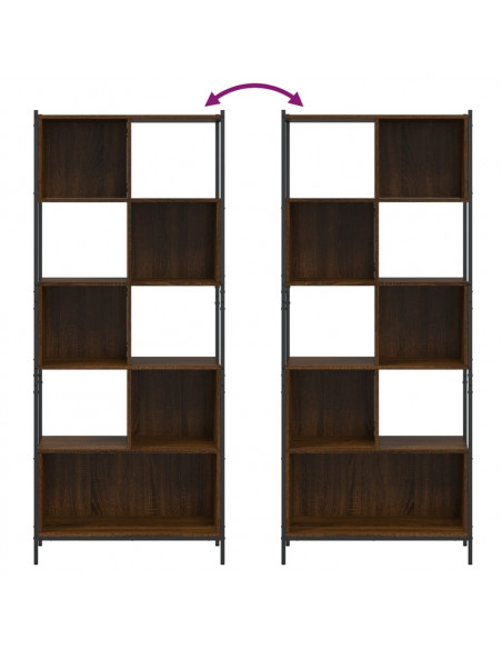 Libreria Rovere Marrone 72x28x172 cm in Legno Multistrato