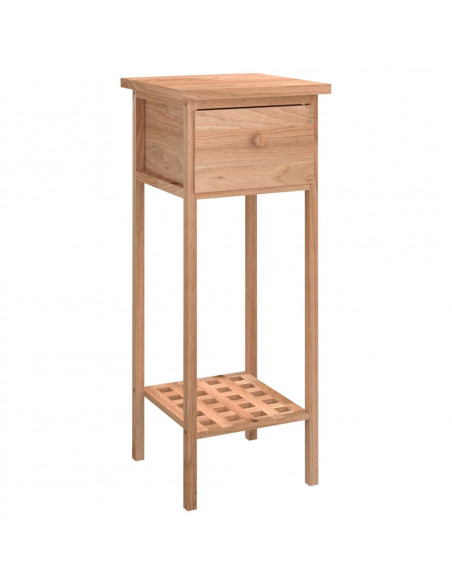Tavolino con Cassetto 25x25x60 cm Legno Massello di Noce