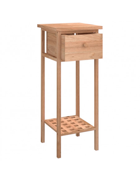Tavolino con Cassetto 25x25x60 cm Legno Massello di Noce