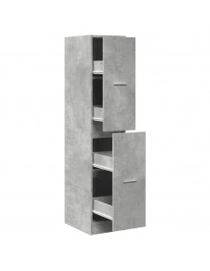 Armadietto da Farmacia Grigio Cemento 30x41x144,5 cm Truciolato 2