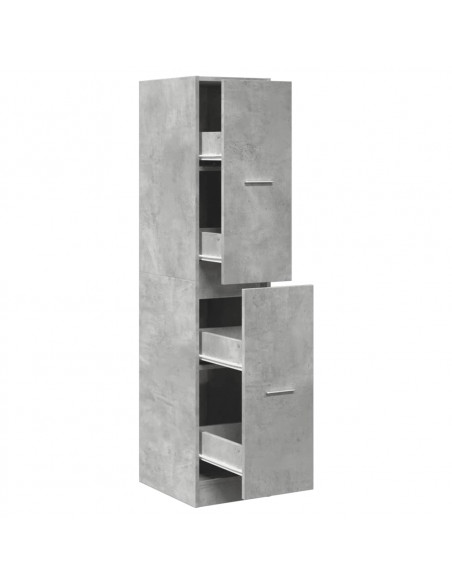 Armadietto da Farmacia Grigio Cemento 30x41x144,5 cm Truciolato