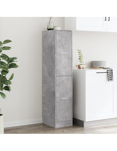 Armadietto da Farmacia Grigio Cemento 30x41x144,5 cm Truciolato