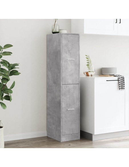 Armadietto da Farmacia Grigio Cemento 30x41x144,5 cm Truciolato