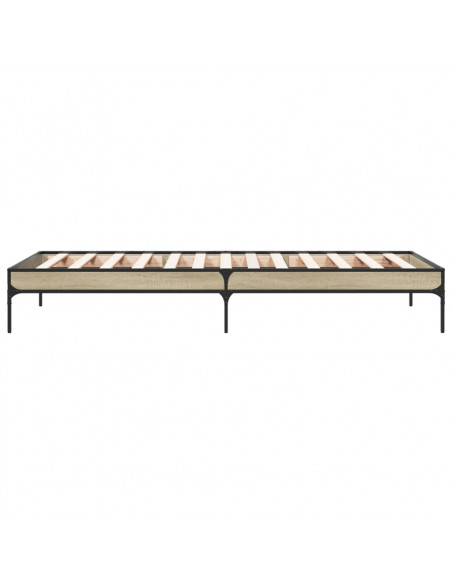 Giroletto Rovere Sonoma 90x190cm in Legno Multistrato e Metallo
