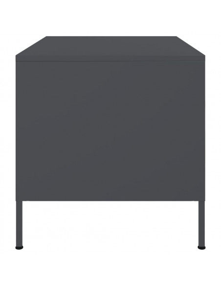 Tavolino Antracite 68x50x50,5 cm in Acciaio Laminato a Freddo
