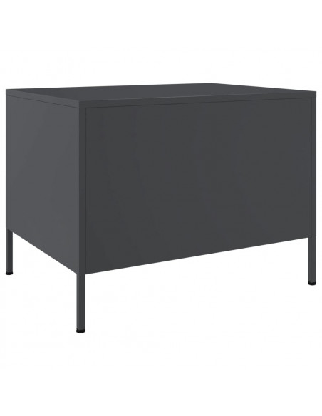 Tavolino Antracite 68x50x50,5 cm in Acciaio Laminato a Freddo