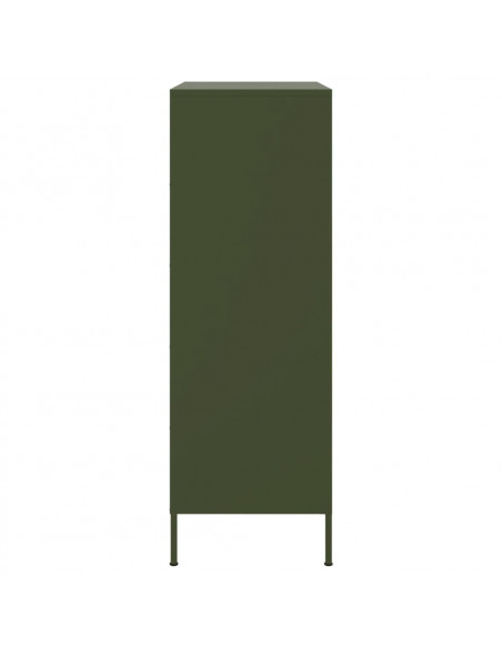 Credenza Verde Oliva 68x39x113 cm in Acciaio