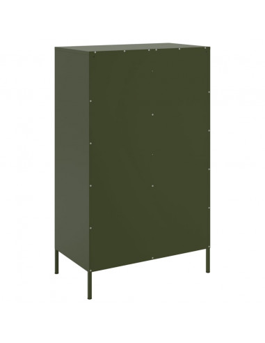 Credenza Verde Oliva 68x39x113 cm in Acciaio