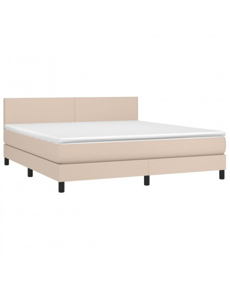 Giroletto a Molle con Materasso Cappuccino 180x200cm Similpelle