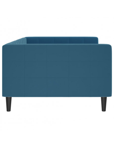 Letto da Giorno Blu 100x200 cm in Velluto