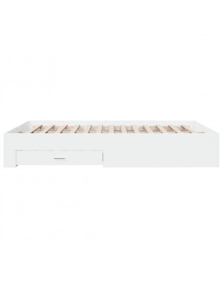 Giroletto con Cassetti Bianco 150x200 cm in Legno Multistrato