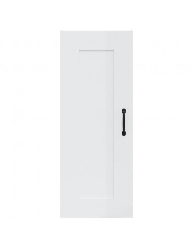 Mobile Pensile Bianco Lucido 35x34x90 cm in Legno Multistrato