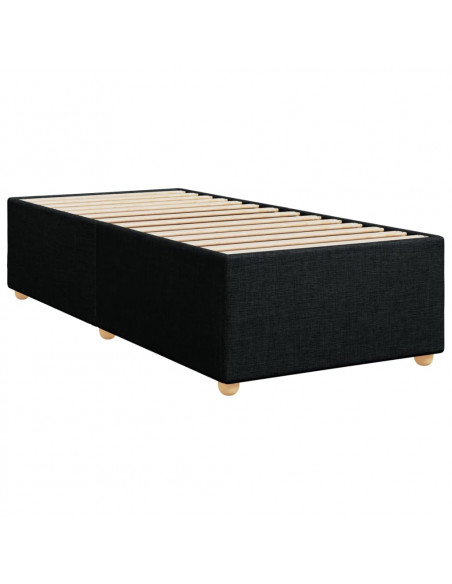Giroletto a Molle con Materasso Nero 100x200 cm in Tessuto