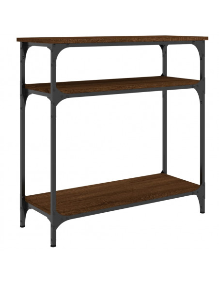 Tavolino Consolle Rovere Marrone 75x29x75 cm Legno Multistrato