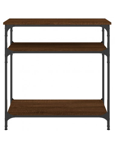 Tavolino Consolle Rovere Marrone 75x29x75 cm Legno Multistrato