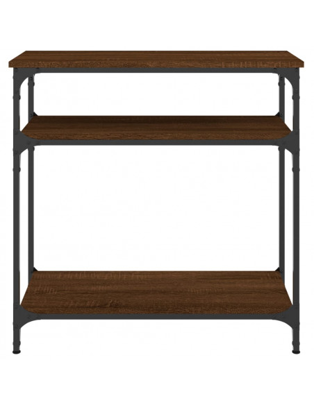 Tavolino Consolle Rovere Marrone 75x29x75 cm Legno Multistrato
