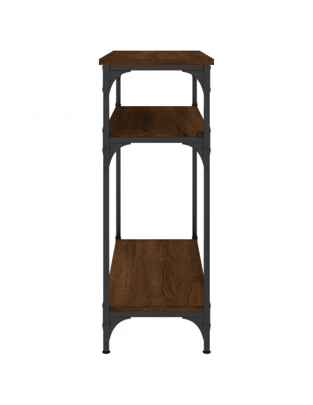 Tavolino Consolle Rovere Marrone 75x29x75 cm Legno Multistrato