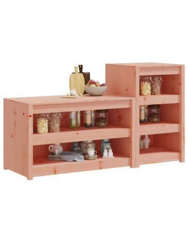 Mobili da Cucina da Esterno 2 pz in Legno Massello di Douglas