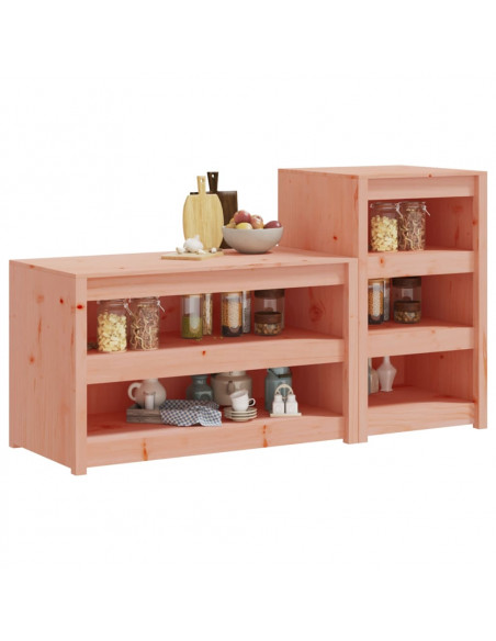 Mobili da Cucina da Esterno 2 pz in Legno Massello di Douglas