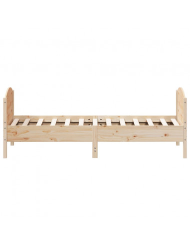 Giroletto con Testiera 100x200 cm Legno Massello di Pino