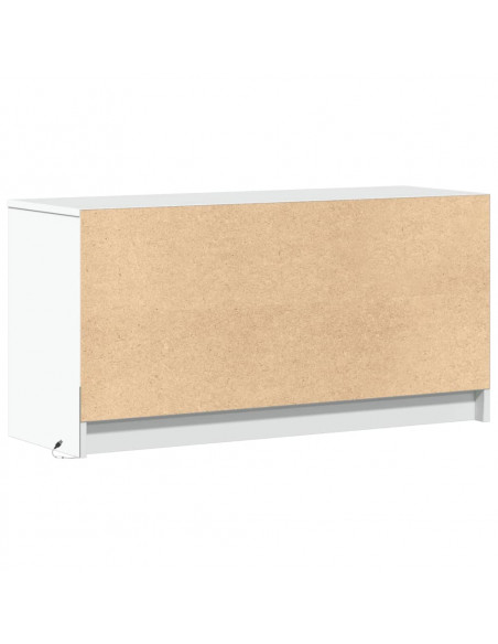 Mobile Porta TV con LED Bianco 100x34x50 cm in Truciolato