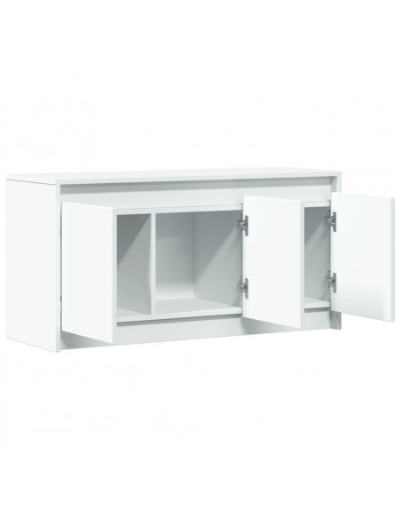 Mobile Porta TV con LED Bianco 100x34x50 cm in Truciolato