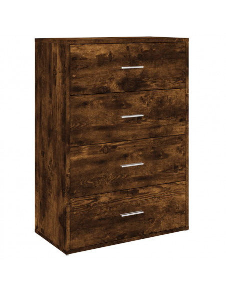 Credenze 2 pz Rovere Fumo 60x31x84 cm in Legno Multistrato