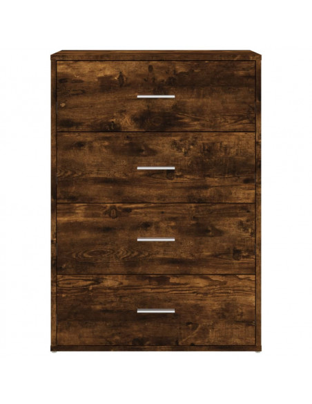Credenze 2 pz Rovere Fumo 60x31x84 cm in Legno Multistrato