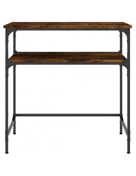 Tavolino Consolle Rovere Fumo 75x35,5x75cm in Legno Multistrato