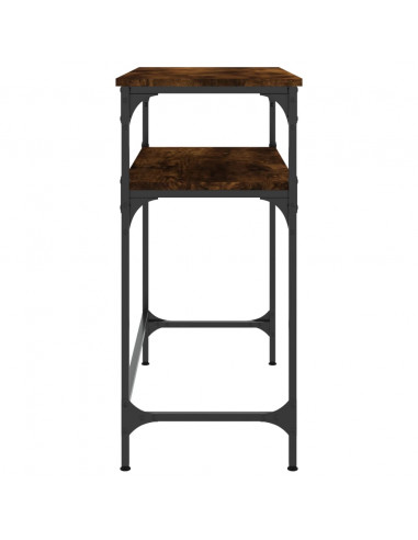 Tavolino Consolle Rovere Fumo 75x35,5x75cm in Legno Multistrato