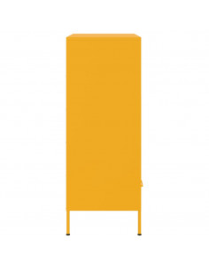 Credenza Giallo Senape 68x39x101,5 cm Acciaio Laminato Freddo 2