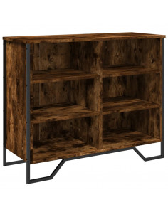 Credenza Rovere Fumo 91x35,5x74,5 cm in Legno Multistrato 2