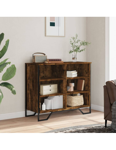 Credenza Rovere Fumo 91x35,5x74,5 cm in Legno Multistrato