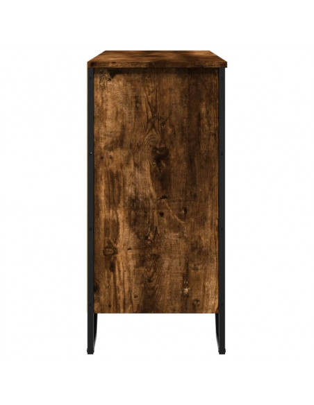 Credenza Rovere Fumo 91x35,5x74,5 cm in Legno Multistrato