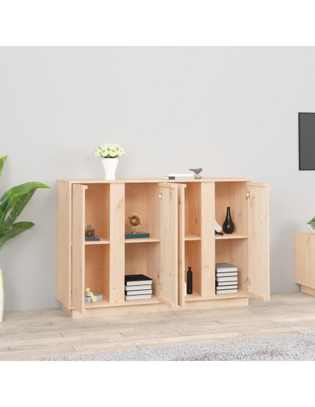 Credenza 120x35x80 cm in Legno Massello di Pino