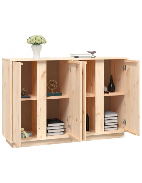 Credenza 120x35x80 cm in Legno Massello di Pino