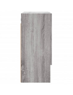 Armadietto a Muro Grigio Sonoma 60x31x70cm in Legno Multistrato 2