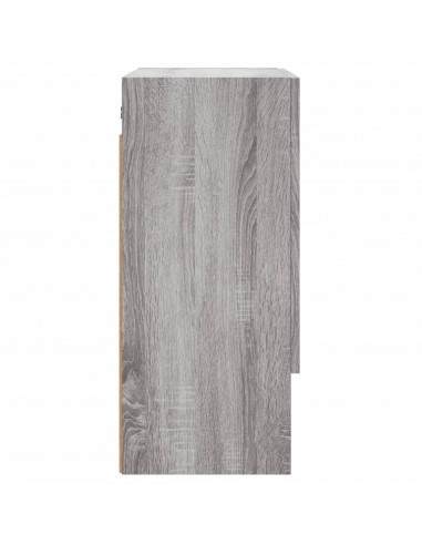 Armadietto a Muro Grigio Sonoma 60x31x70cm in Legno Multistrato