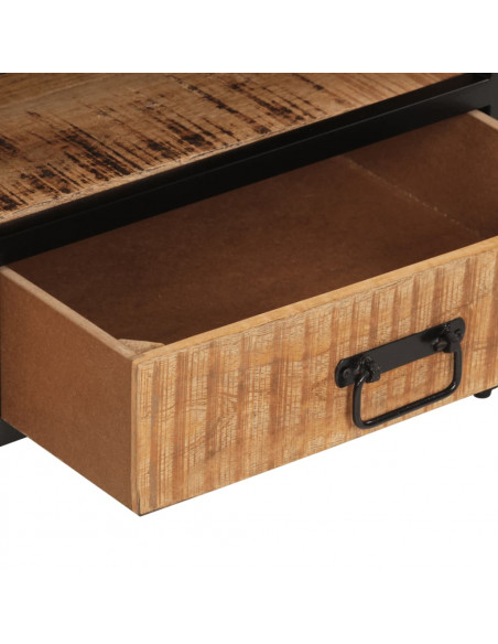 Tavolino da Salotto 90x50x30 cm Legno Massello di Mango Grezzo