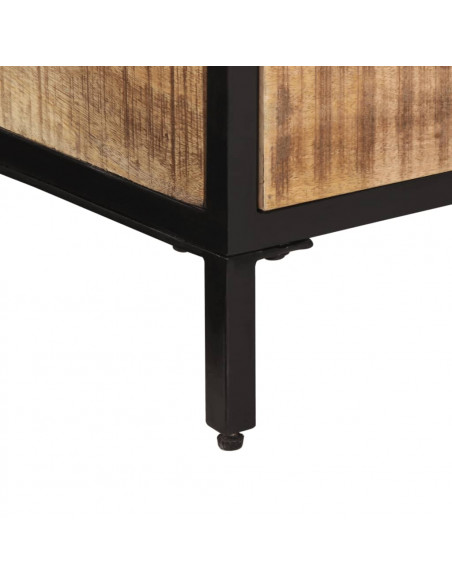 Tavolino da Salotto 90x50x30 cm Legno Massello di Mango Grezzo