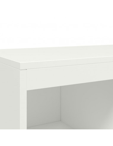 Credenza Bianca 68,5x39x111,5 cm in Acciaio Laminato a Freddo