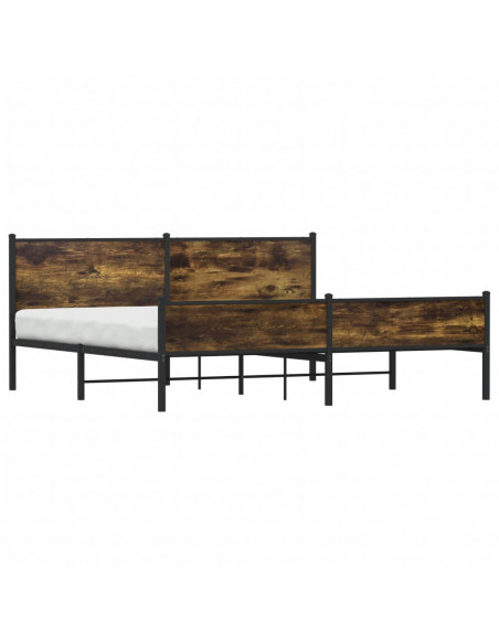 Giroletto senza Materaso in Metallo Rovere Fumo 200x200 cm