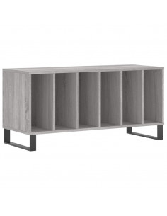Mobile Porta Dischi Grigio Sonoma 100x38x48cm Legno Multistrato 2