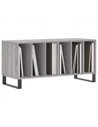 Mobile Porta Dischi Grigio Sonoma 100x38x48cm Legno Multistrato
