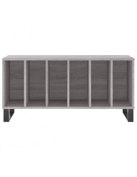 Mobile Porta Dischi Grigio Sonoma 100x38x48cm Legno Multistrato