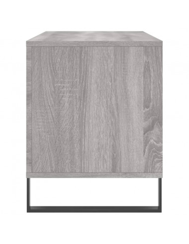 Mobile Porta Dischi Grigio Sonoma 100x38x48cm Legno Multistrato