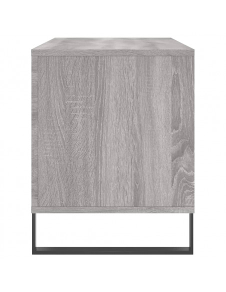 Mobile Porta Dischi Grigio Sonoma 100x38x48cm Legno Multistrato