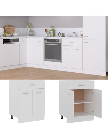 Armadio Inferiore con Cassetto Bianco 60x46x81,5 cm Multistrato